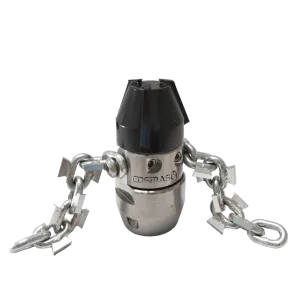 Čistící rotační tryska s karbidovým řetězem