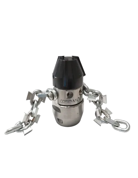 Čistící rotační tryska s karbidovým řetězem