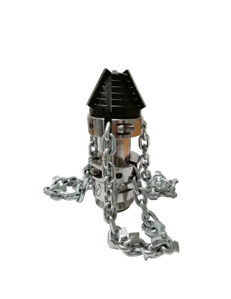 Čistící rotační tryska s karbidovým řetězem